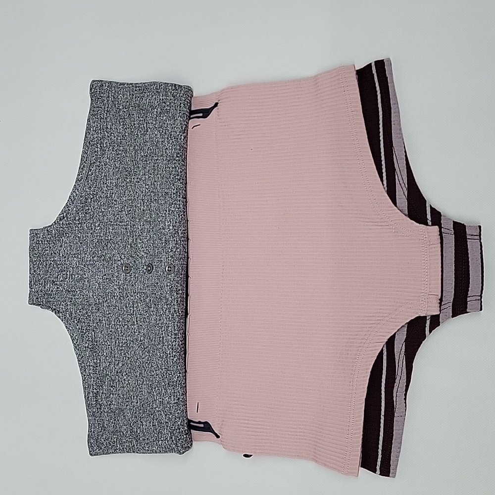 Lucky Brand Girlshorts Striped - Pink and Gray - Picture 4 of 6